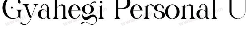 Gyahegi Personal Use字体转换